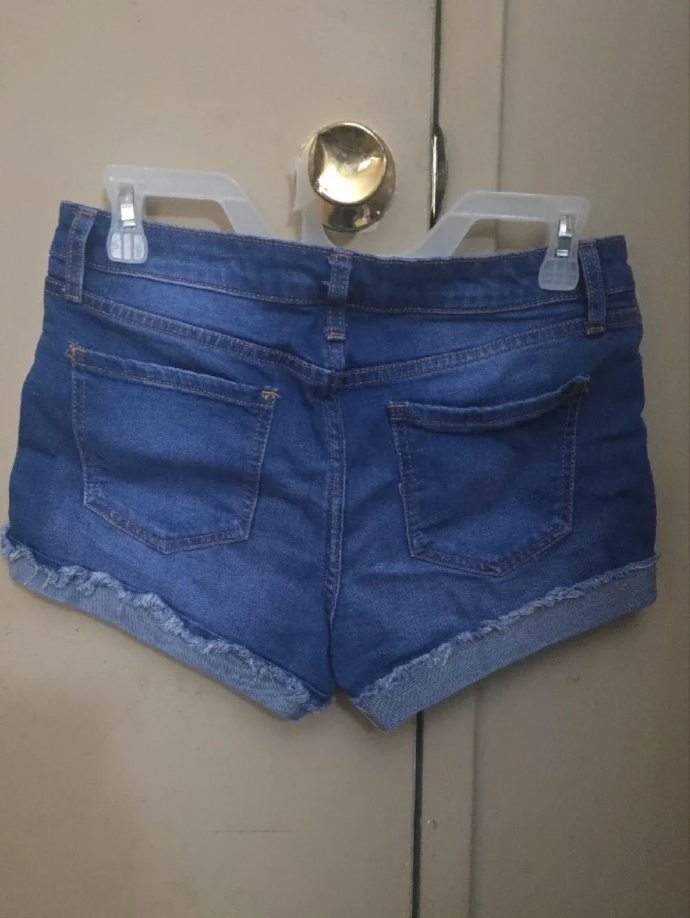 Celebrity Pink Dark Blue Denim Cutoff Shorts